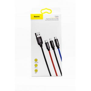 Baseus Cable Three Primary Color 3 in 1 Cable